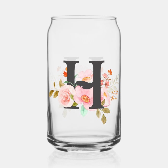 Verre Canette Lettre H (Recto)