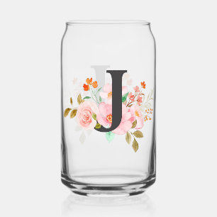Verre Canette Lettre J