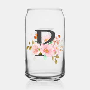 Verre Canette Lettre P