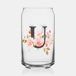 Verre Canette Lettre U