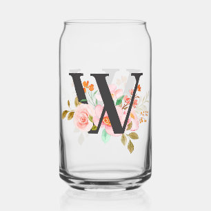 Verre Canette Lettre W