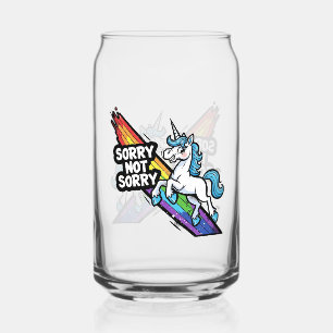 Verre Canette Licorne Sorry not Sorry