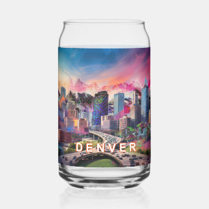 Verre Canette Ligne aérienne colorée Denver