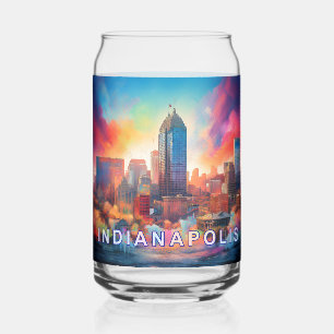 Verre Canette Ligne aérienne colorée d'Indianapolis