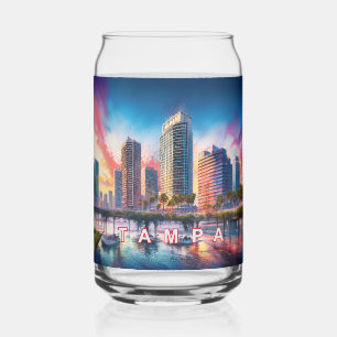 Verre Canette Ligne aérienne Tampa colorée