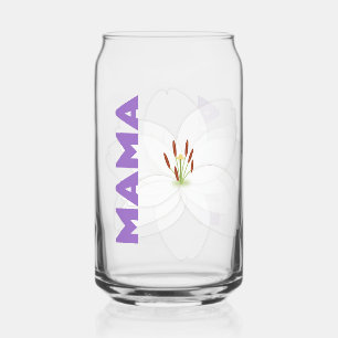 Verre Canette Lily Flower - Cadeau Personnalisé Mama Drinkware