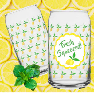 Verre Canette Limonade jaune de citron 