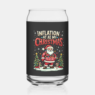 Verre Canette L'inflation a mangé mon Noël drôle Père Noël Econo