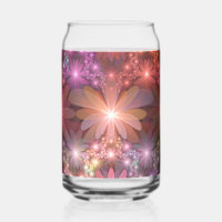 Lit De Fleurs Coloré Brillant Art Fractal Abstrait