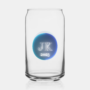 Verre Canette Logo Bleu de Can Glass JK 2023