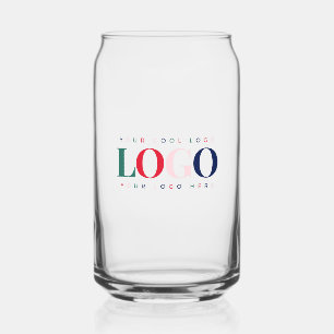 Verre Canette Logo coloré du rectangle Entreprise Personnalisé