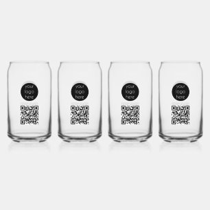 Verre Canette Logo d'entreprise Code QR promotionnel de la socié
