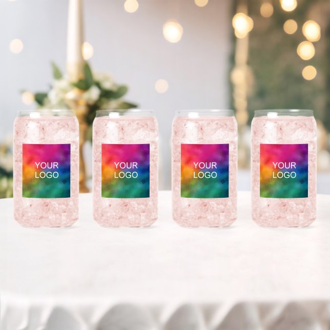 Verre Canette Logo d'entreprise Élégant Modèle simple moderne (Insitu (Mariage))