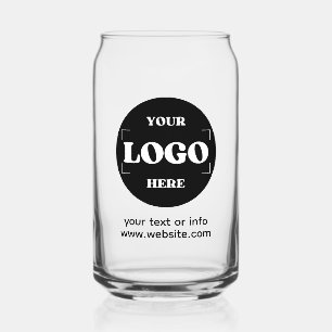 Verre Canette Logo Entreprise Promotionnel Moderne Simple