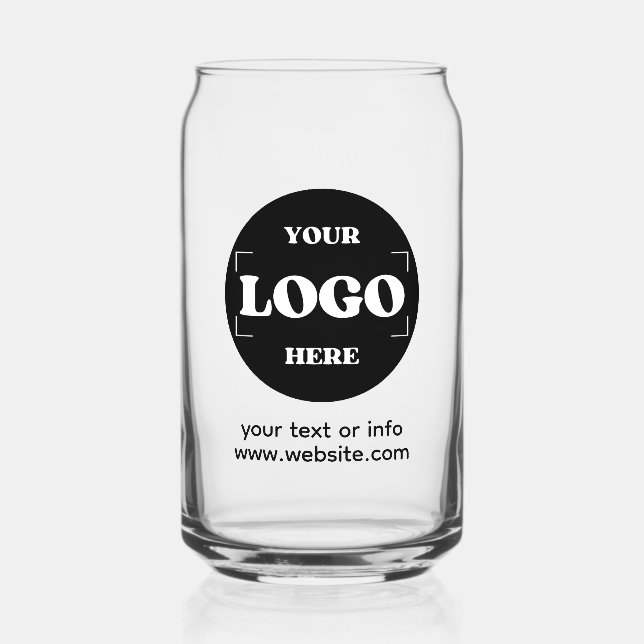 Verre Canette Logo Entreprise Promotionnel Moderne Simple (Recto)
