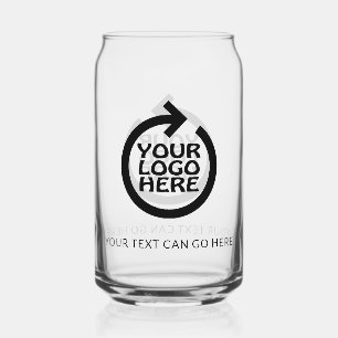 Verre Canette Logo personnalisé et design simple