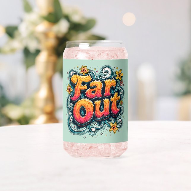 Verre Canette Loin Retro les années 70 Psychédélique Super Hippi (Insitu (Mariage))