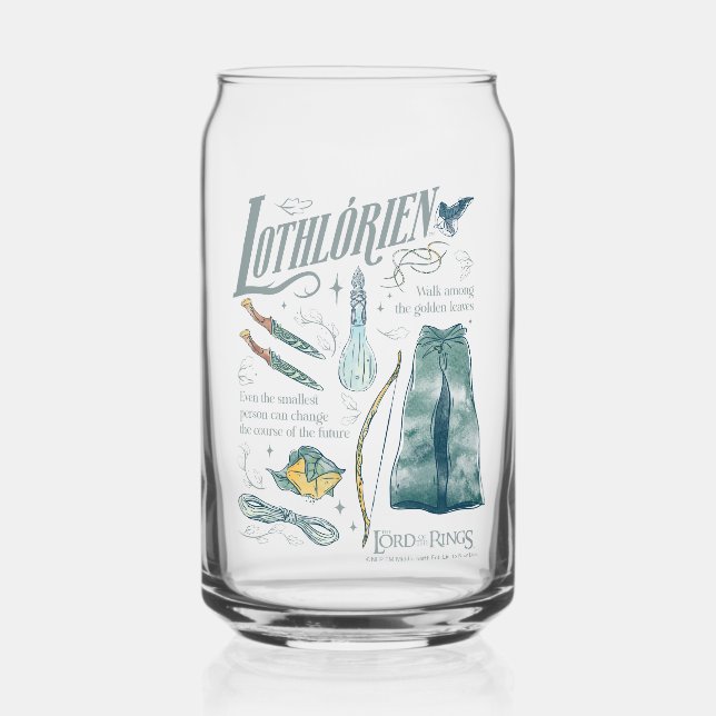 Verre Canette LOTHLORIEN™ Collage graphique aquarelle (Recto)