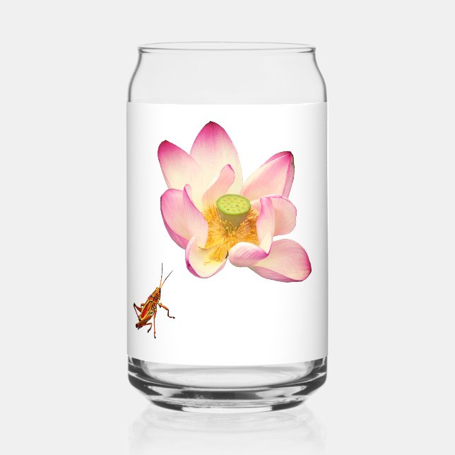 Verre Canette Lotus et Grasshopper (Recto)