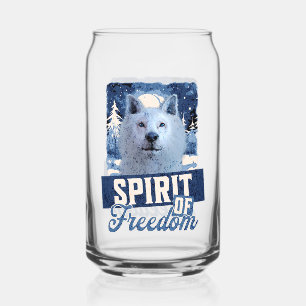 Verre Canette Loup Arctique Esprit de Liberté Création Faunique