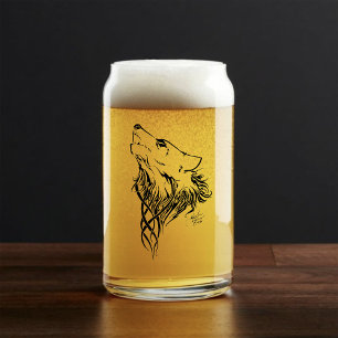 Verre Canette Loup noir de la tribu Howl