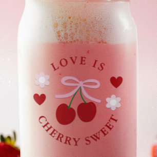 Verre Canette Love Is Cherry Sweet Enterrement de Vie de Jeune F