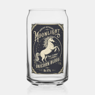 Verre Canette Lune Unicorne Sang Halloween Party Vintage