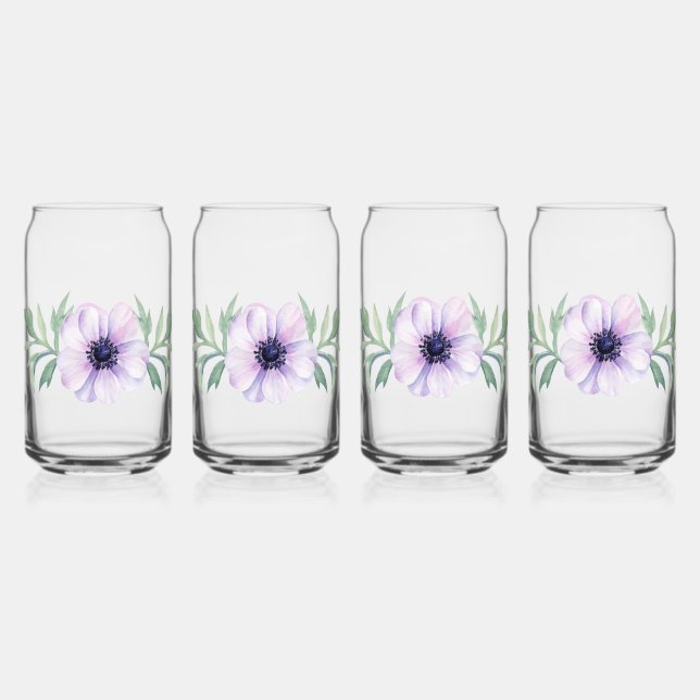 Verre Canette Lunettes de boisson "Purple Poppy" (Recto)
