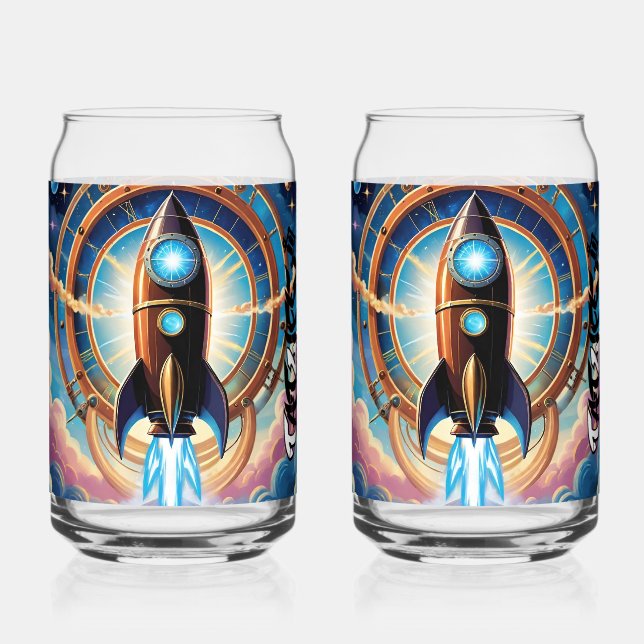 Verre Canette Lunettes de boisson Rocket Ship (Recto)