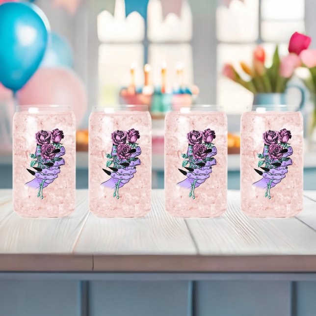 Verre Canette Lunettes de bouquet gothique (Insitu (Baby Shower))