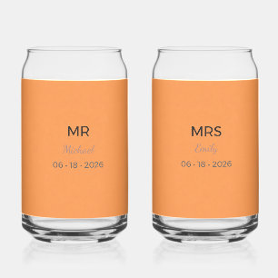 Verre Canette Lunettes de mariage M. Mme Ensemble de toast rom