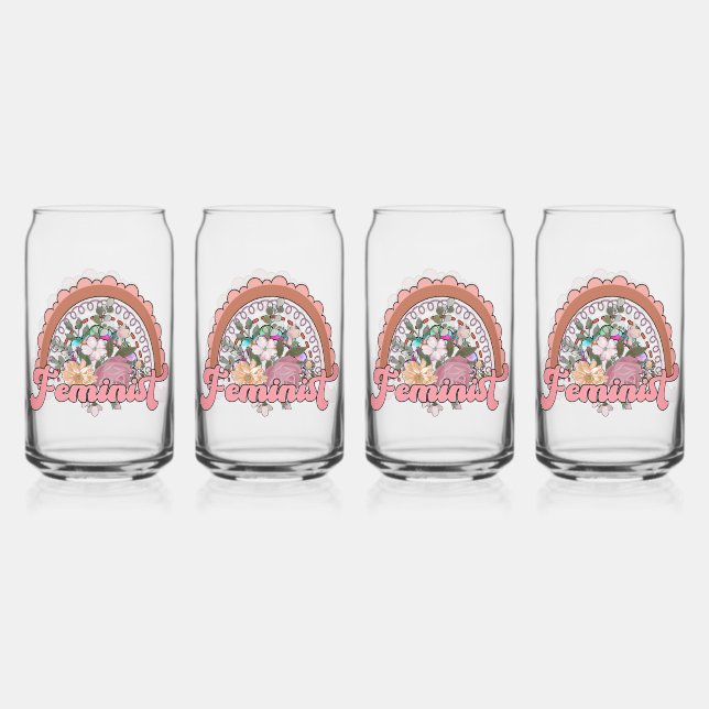 Verre Canette Lunettes féministes (Recto)
