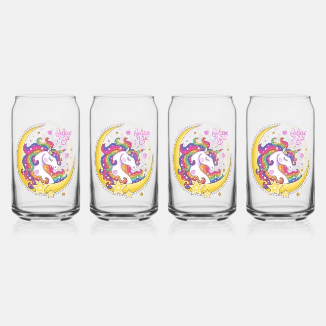 Verre Canette Lunettes magiques Unicorn (Recto)