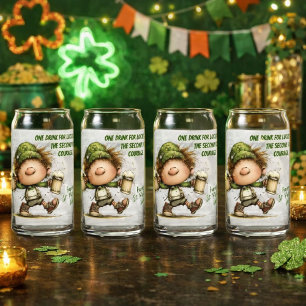 Verre Canette Lutin dansant de la Saint-Patrick 