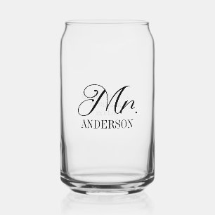 Verre Canette M. Bride Groom Mariage Réception Customisée