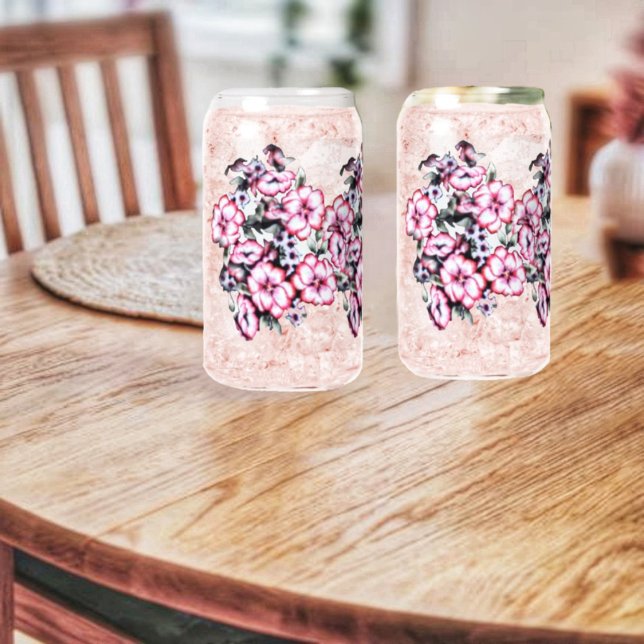 Verre Canette Mai Bloom-II (This May Bloom-II design, gives this Can glassware set, a very Special look!)