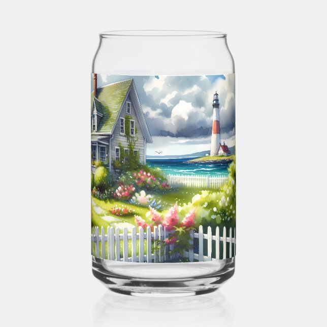 Verre Canette Maisonnette avec vue sur le phare (Verso)