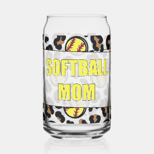 Verre Canette Maman de softball