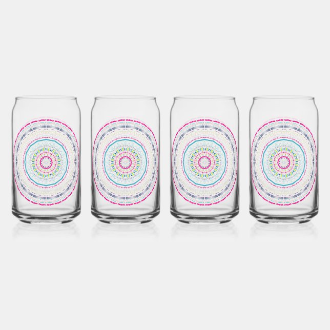 Verre Canette mandala coloré (Recto)