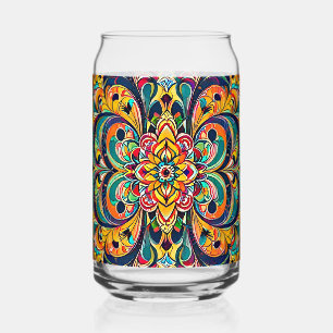 Verre Canette Mandala Symphonie des couleurs – Floral psychédéli