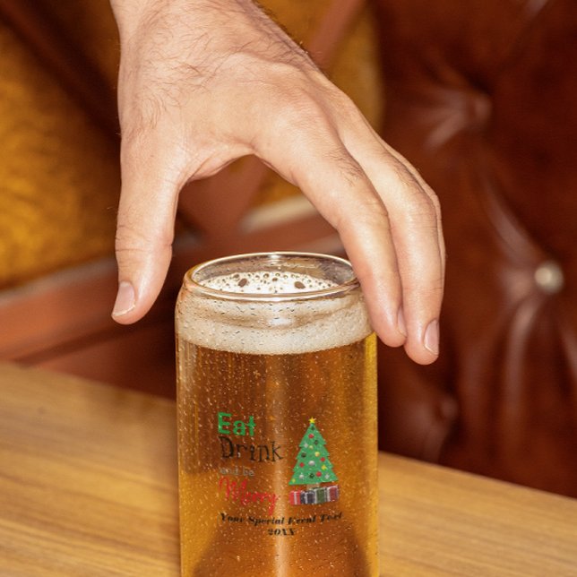 Verre Canette Manger, boire et être joyeux (Créateur téléchargé)