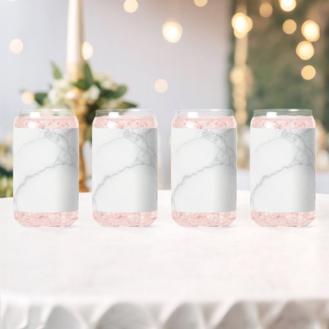 Verre Canette Marbre Blanc (Insitu (Mariage))