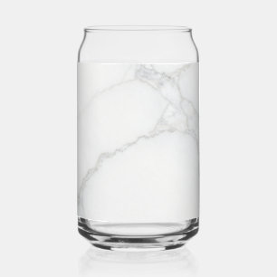 Verre Canette Marbre Blanc