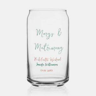 Verre Canette Margs et matrimone ajouter nom date enterrement de