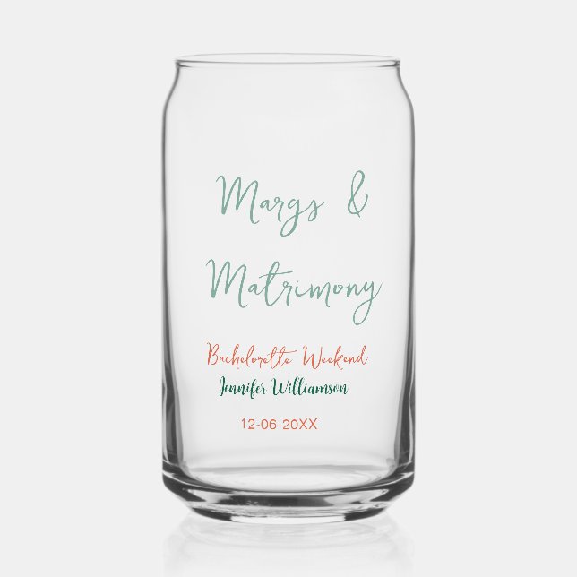 Verre Canette Margs et matrimone ajouter nom date enterrement de (Verso)