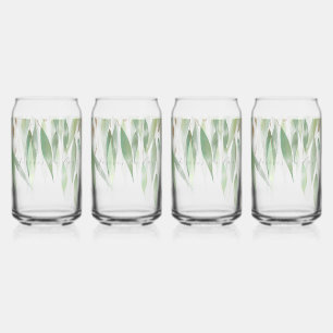 Verre Canette Mariage de Parties scintillant Glitzy Eucalyptus o