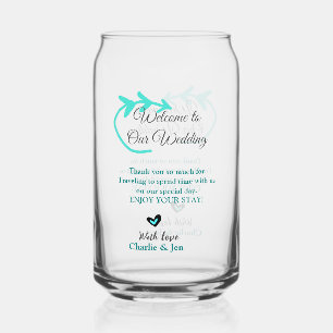 Verre Canette Mariage Destination fête bienvenue voyage