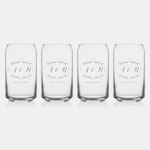 Verre Canette Mariage Green Chic