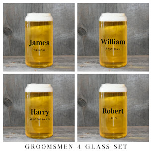 Verre Canette Mariage Groom Best Man Groomsman