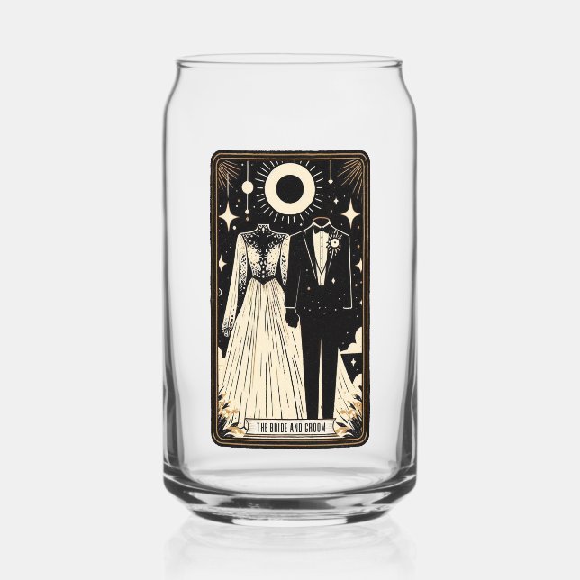 Verre Canette Mariage Tarot mariée et mariée (Recto)